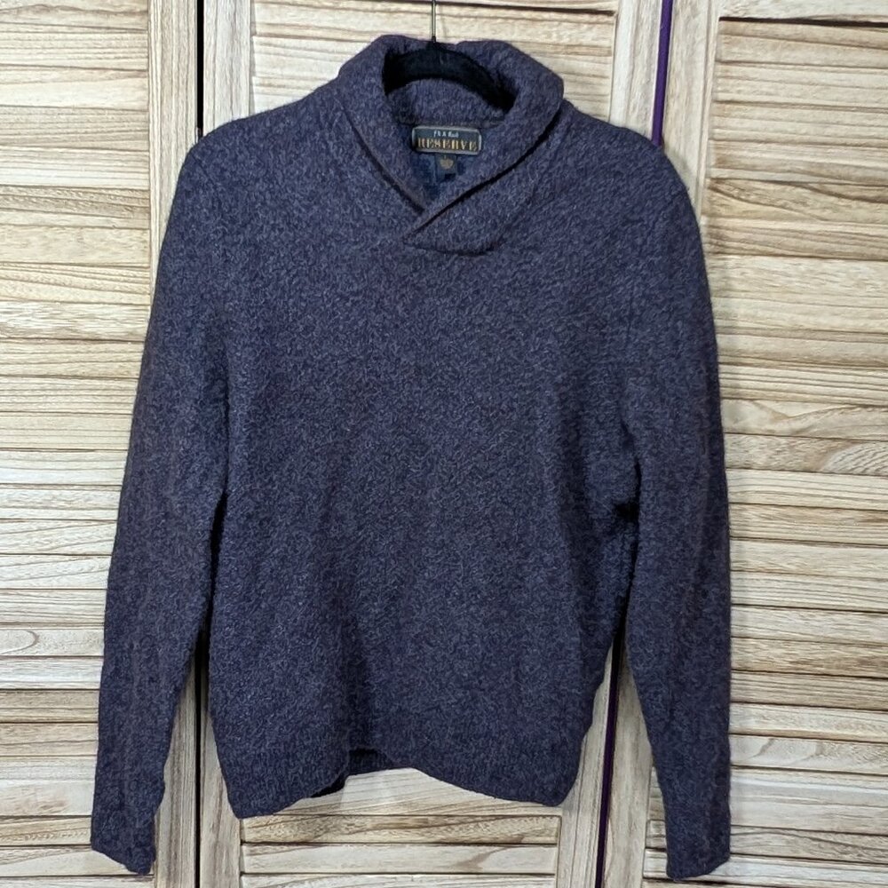 Jos. A. Bank Sweater Wool Purple/Gray Size Large